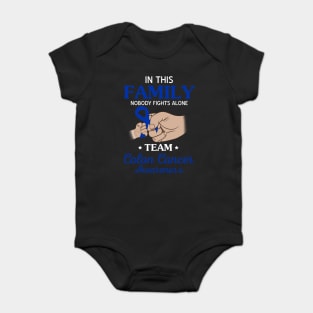 Nobody Fights Alone Team Colon Cancer Awareness Baby Bodysuit